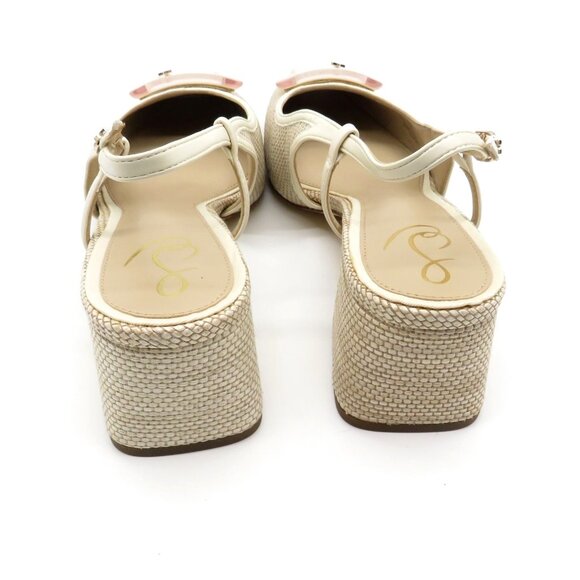 Sam Edelman Tracie Women's Beige Slingback Block Heel Shoes 11 NEW - Picture 4 of 9